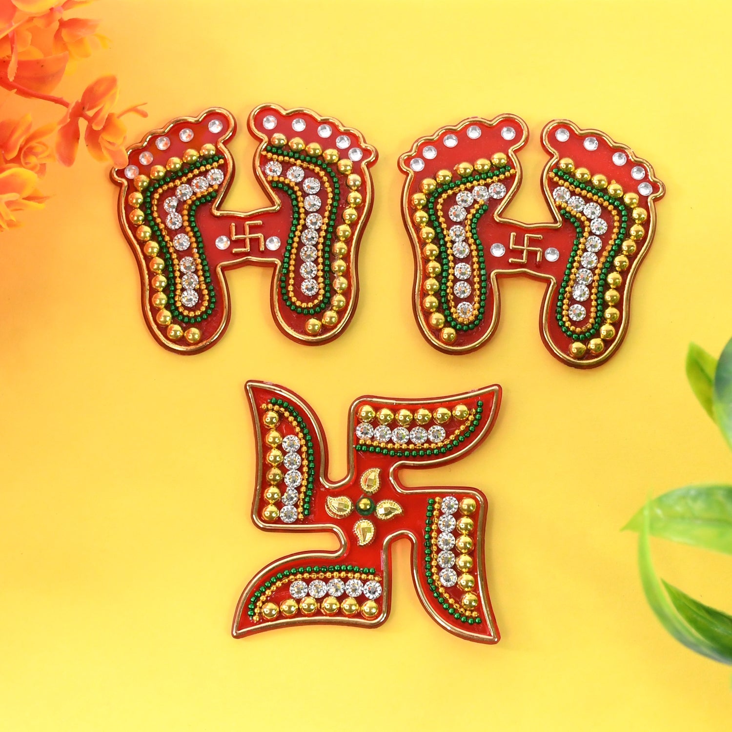 GrahaLakshmi Charan Decor Set GrahaLakshmi Charan Decor Set